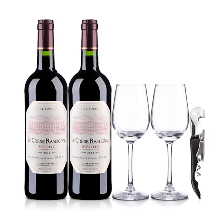 法国海蒂克梅多克干红葡萄酒750ml(双瓶装)+酒