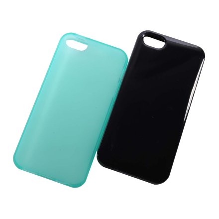 SGP CASE 苹果iPhone5 纯色手机保护套 (黑色/绿色)