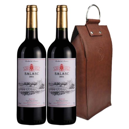 法国萨拉斯2011干红葡萄酒双支皮袋装