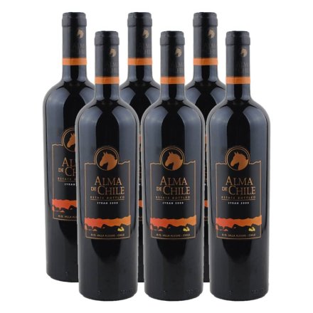 智利艾玛庄园西拉干红葡萄酒（6瓶装）