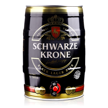 德国施瓦皇冠黑啤酒5L