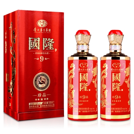 52°贵州茅台酒厂（集团）技术开发公司国隆酒（9）珍品500ml（双瓶装）