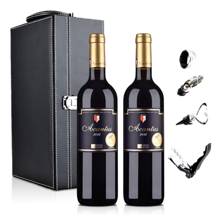 西班牙进口红酒圣霞多·爱肯特斯干红葡萄酒 750ml双瓶礼盒装