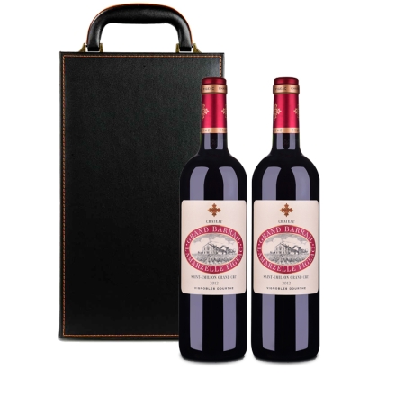 法国红酒马素基察城堡干红葡萄酒双支皮盒