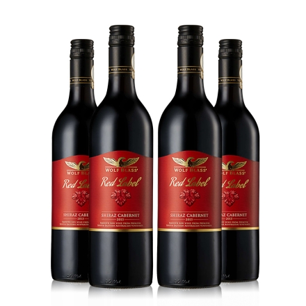澳大利亚禾富红牌设拉子赤霞珠干红葡萄酒750ml（4瓶）