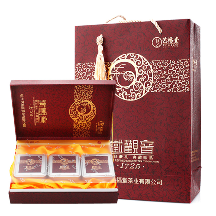 艺福堂茶叶【茗茶 铁观音】安溪珍品清香型乌龙茶茶缘礼盒250g/盒