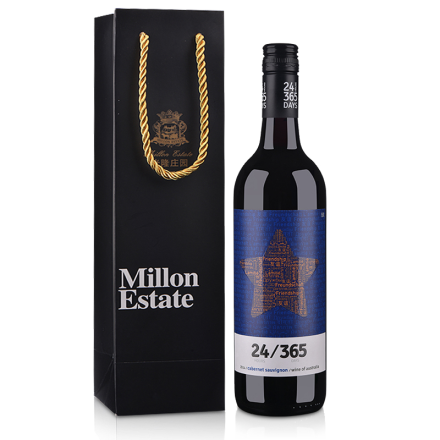 澳大利亚米隆庄园24-365赤霞珠红葡萄酒礼盒750ml