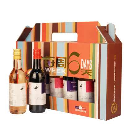 法国红酒圣尚保罗原瓶进口小酒礼盒干红葡萄酒187.5ml(6瓶装)
