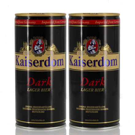 德国啤酒Kaiserdom凯撒黑啤1000ml*2