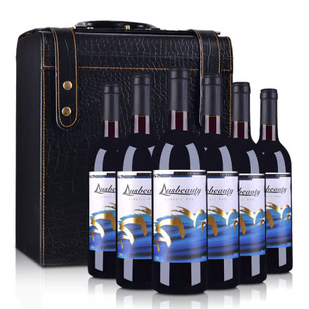 澳大利亚红酒澳丽庄园经典红葡萄酒750ml6支装鳄鱼纹礼盒