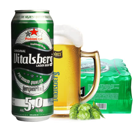 5°西班牙威堡啤酒500ml*24小麦黄啤整箱装