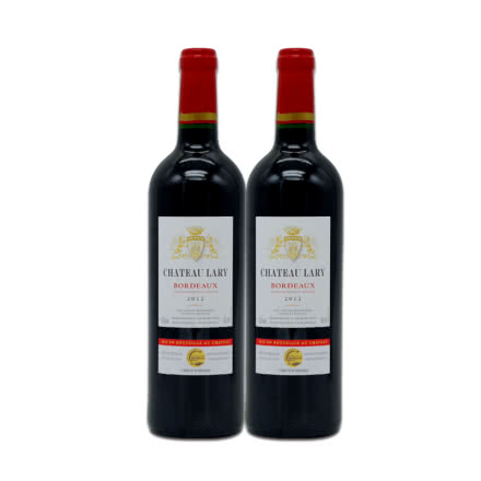 法国红酒法国原瓶进口金奖波尔多AOC拉里城堡干红葡萄酒750ml*2
