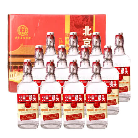 42°北京永丰牌二锅头出口型小方瓶清香型白酒 500ml(12瓶装)白酒整箱