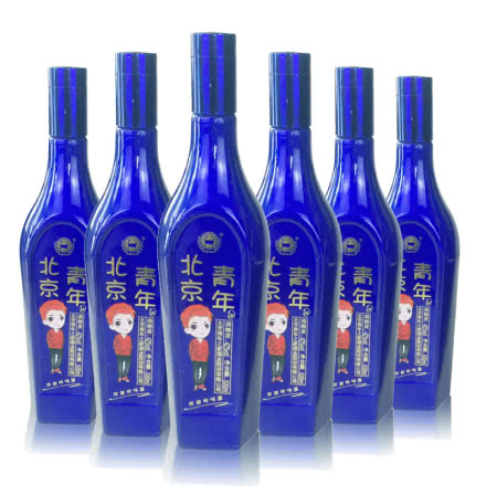 42° 北京青年蓝钻二锅头酒500ml（6瓶装）