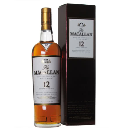 40°英国麦卡伦12年单一麦芽（雪莉桶）苏格兰威士忌700ml