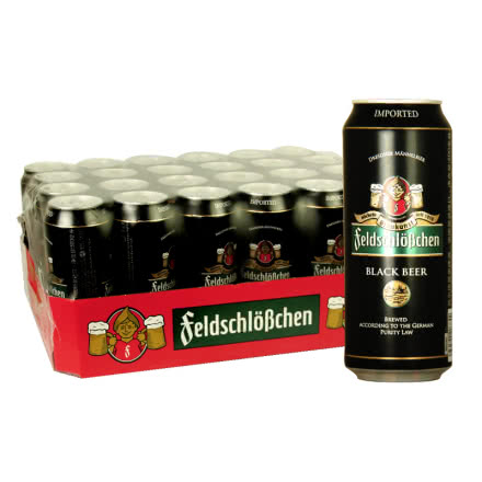 德国原装进口费尔德堡黑啤酒 500ml*24听整箱装