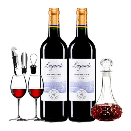 法国原瓶进口红酒拉菲传奇波尔多干红葡萄酒750ml*2支装