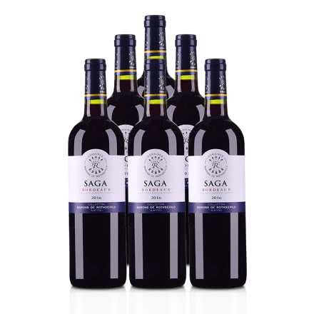 法国拉菲传说2016波尔多法定产区红葡萄酒750ml（6瓶装）