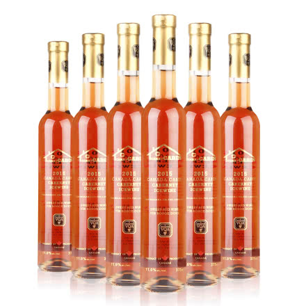 加拿大原瓶进口 加拿大木屋赤霞珠冰红葡萄酒2015  6支装