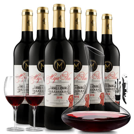 法国原瓶进口玛嘉唯诺干红葡萄酒整箱送酒具五件套750ml*6