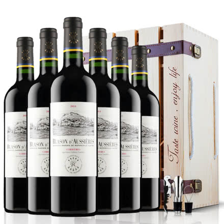 法国正品拉菲红酒 奥希耶徽纹科比埃原瓶进口干红葡萄酒整箱木箱装750ml*6支
