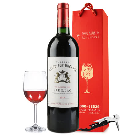 杜卡斯 酒庄干红葡萄酒 法国原瓶进口红酒 2013年 单支 750ml