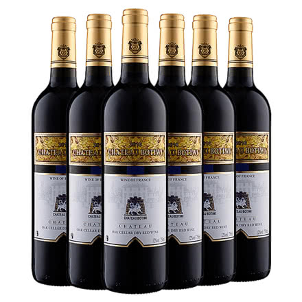 法国原酒进口博蒂威·狮门干红葡萄酒 红酒750ml*6瓶 整箱装