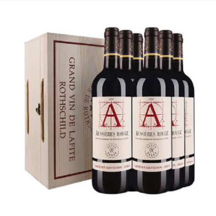 法国原瓶进口葡萄酒 DBR拉菲红酒奥希耶系列 A牌葡萄酒 750ml（6瓶装）