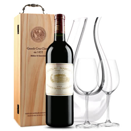 玛歌古堡干红葡萄酒 法国原瓶进口 1855列级庄 一级庄 玛歌正牌 2001年 750ml