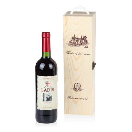 西班牙兰缔斯（LADIS）丹魄干红葡萄酒750ml木盒装