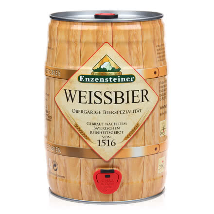 德国雪顶（Enzensteiner）原浆小麦白啤酒原装进口5L桶装