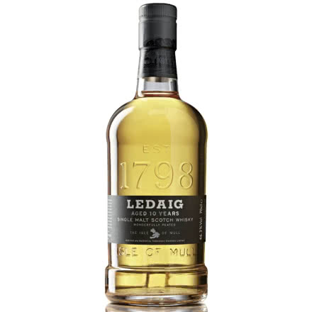 46°利得歌10年单一麦芽苏格兰威士忌LEDAIG原装进口700ml