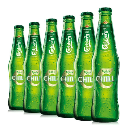 Carlsberg/嘉士伯冰纯啤酒 丹麦品牌 330ml*6瓶装