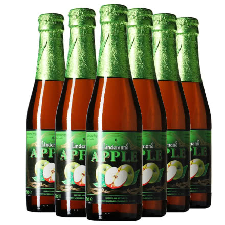 比利时进口 林德曼/利德美思Lindemans苹果果味啤酒 250ml*6