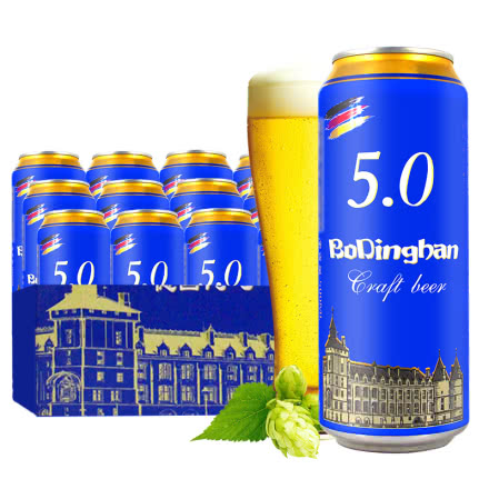 德国工艺5.0系列啤酒 黄啤 精酿醇香 啤酒500ml*12听每箱