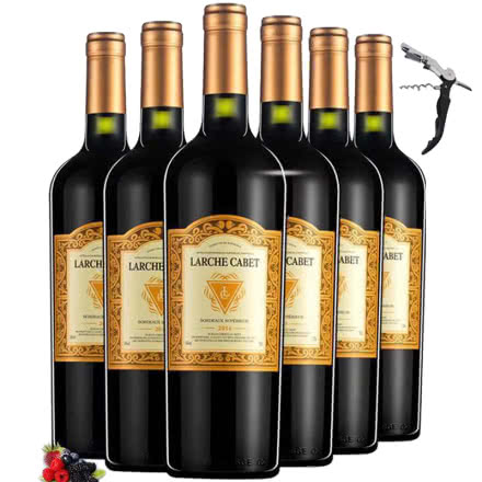 法国原瓶原装进口红酒 AOC级波尔多法定产区14度干红葡萄酒整箱750ml*6瓶