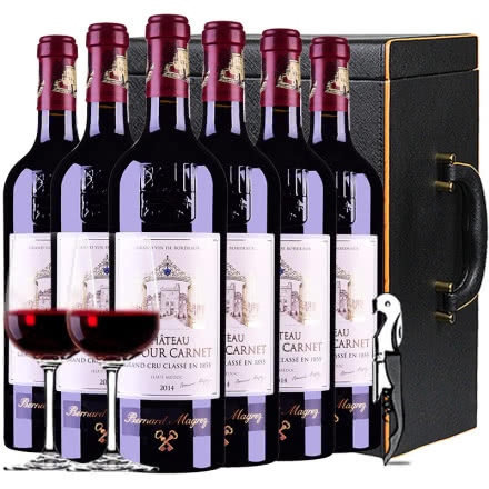 (列级庄·名庄·正牌)法国红酒拉图嘉利酒庄2014干红葡萄酒750ml*6