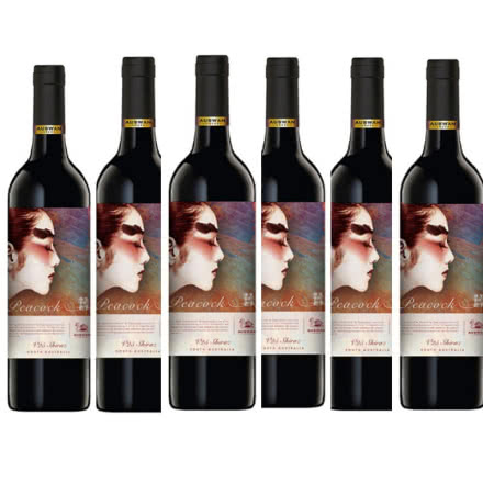13.5°澳洲原瓶进口V25 天鹅庄孔雀杨丽萍艺术家干红葡萄酒750ml（6瓶装）