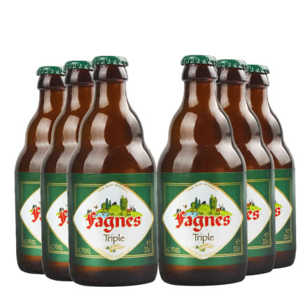 原装进口比利时精酿啤酒法尼斯三料啤酒330ml（6瓶装）