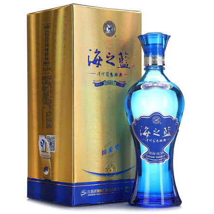 42度 洋河蓝色经典 海之蓝 单瓶装520ml 旗舰版 口感绵柔浓香型