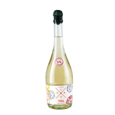 西班牙原瓶进口维娜莫斯卡托甜白起泡酒 甜型香槟气泡葡萄酒750ml*1 （单瓶）