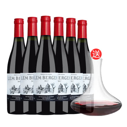 法国进口红酒 罗纳河谷小产区AOP级干红葡萄酒 750ml*6瓶整箱红酒
