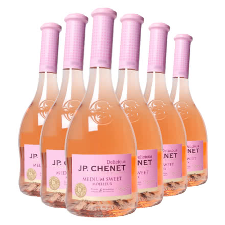 法国进口 香奈 J. P. Chenet 甜蜜系列 半甜桃红葡萄酒 750ml*6整箱装