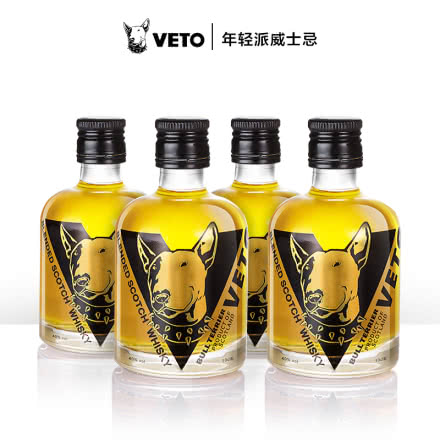 VETO调和威士忌小圆瓶  获奖版 100ml*4瓶