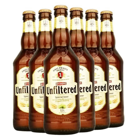欧洲乌克兰原装进口啤酒 堡禧科白啤酒精酿白啤酒500ML*6瓶