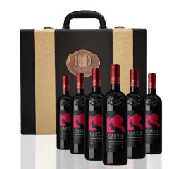 法国 原瓶进口卡维斯美乐干红葡萄酒750ml*6支 皮箱装