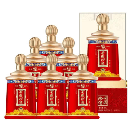 西凤52度珍酒五星浓香型白酒500ml*6瓶整箱