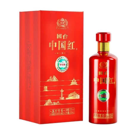 53º贵州国台中国红 酱香型白酒 500ml单瓶装