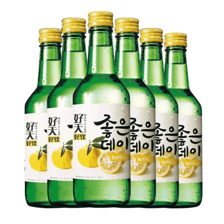 13.5度韩国原瓶进口好天好饮烧酒柚子味360（6瓶）