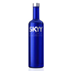深蓝（Skyy Vodka）洋酒 美国原味伏特加 鸡尾酒 基酒 烈酒 洋酒 原味750ml